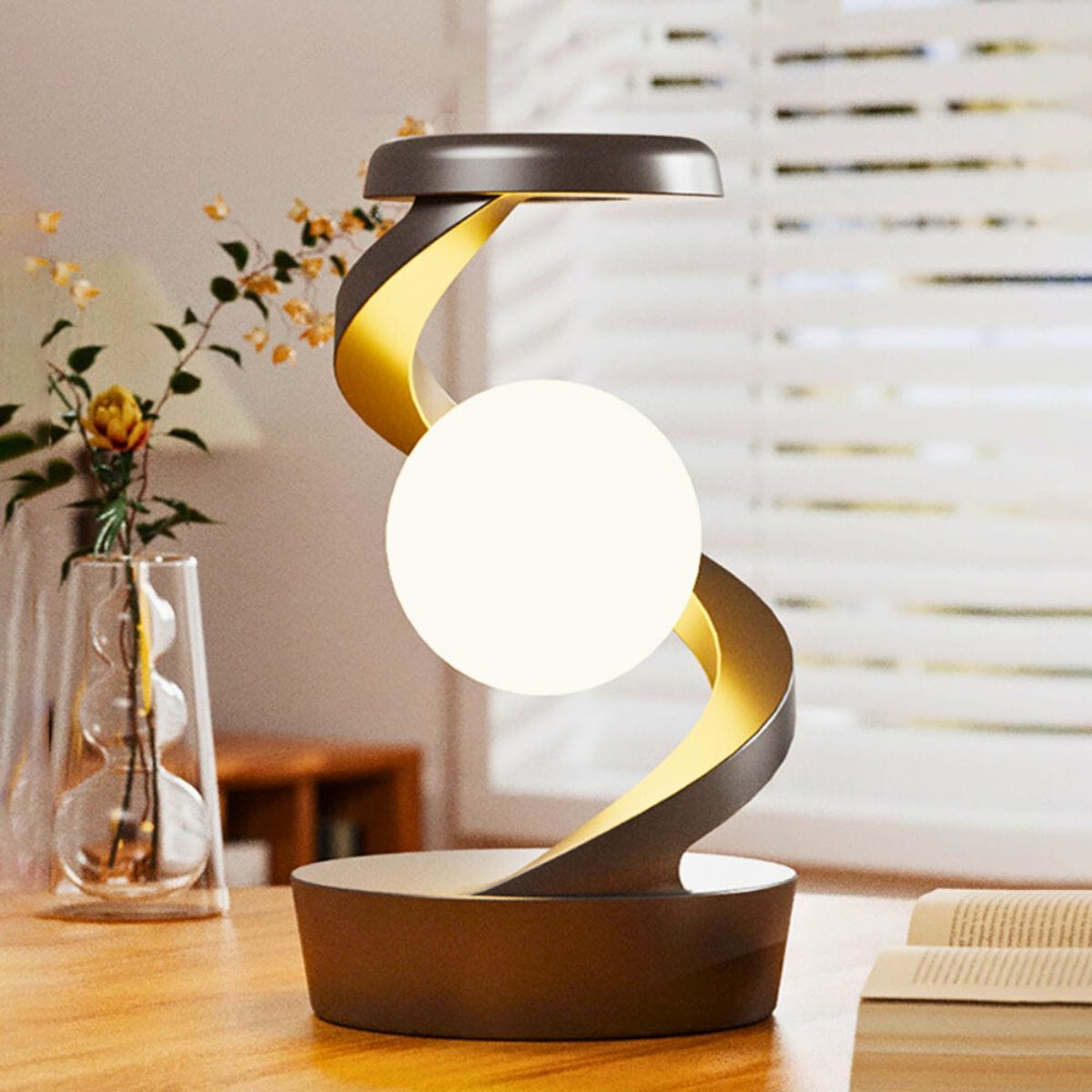 Gris Lampe de Chevet Chargeur Leviator