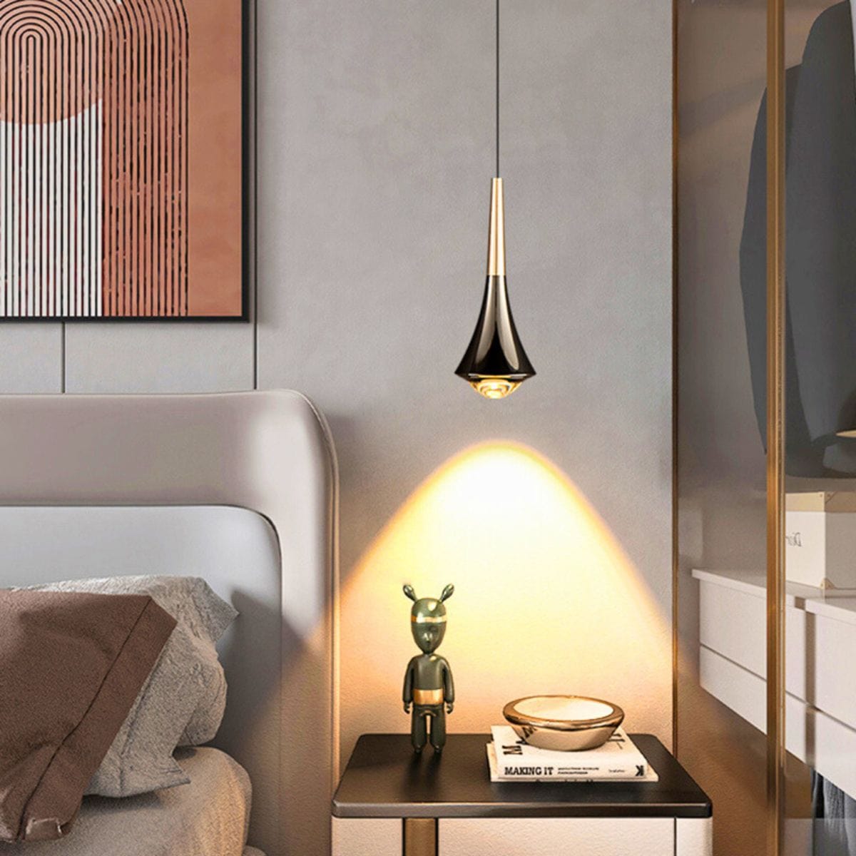 Lampe de Chevet Design Suspendue