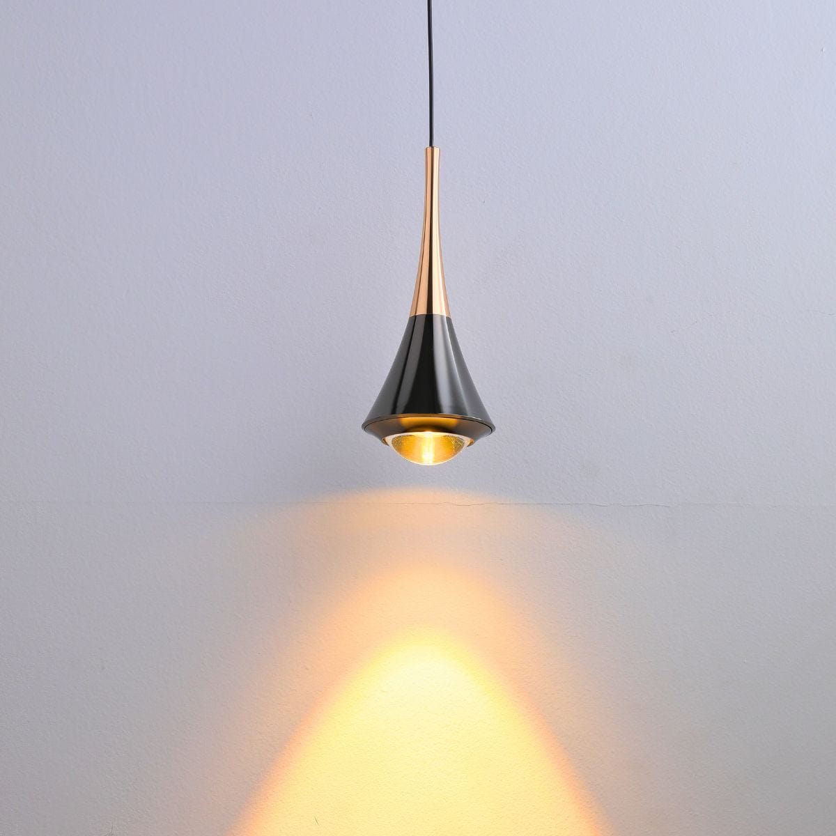 Noir/Or Lampe de Chevet Design Suspendue