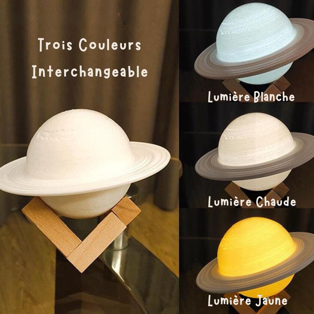 Lampe de Chevet Enfant<br>Saturne