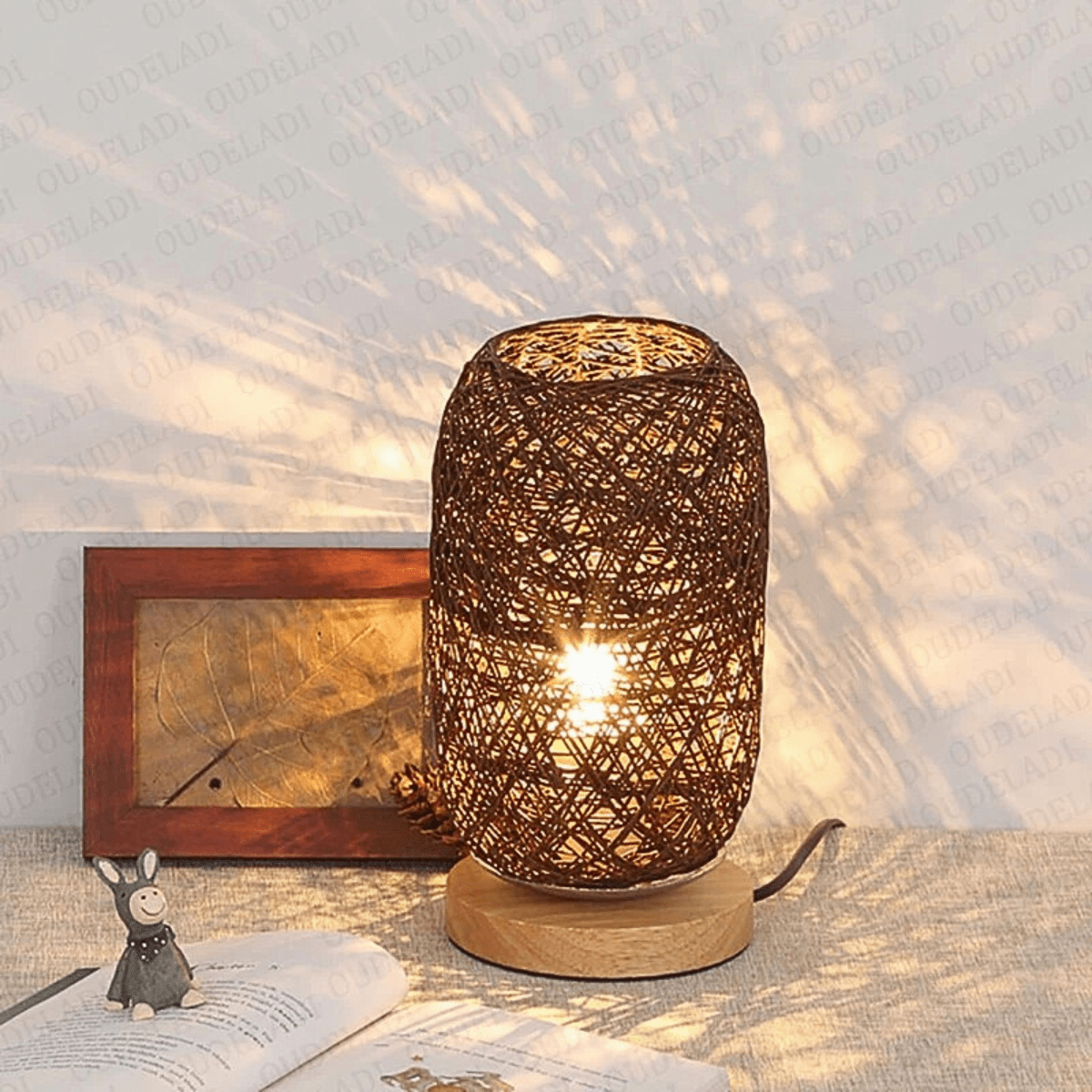 Lampe de Chevet Ficelle de Rotin