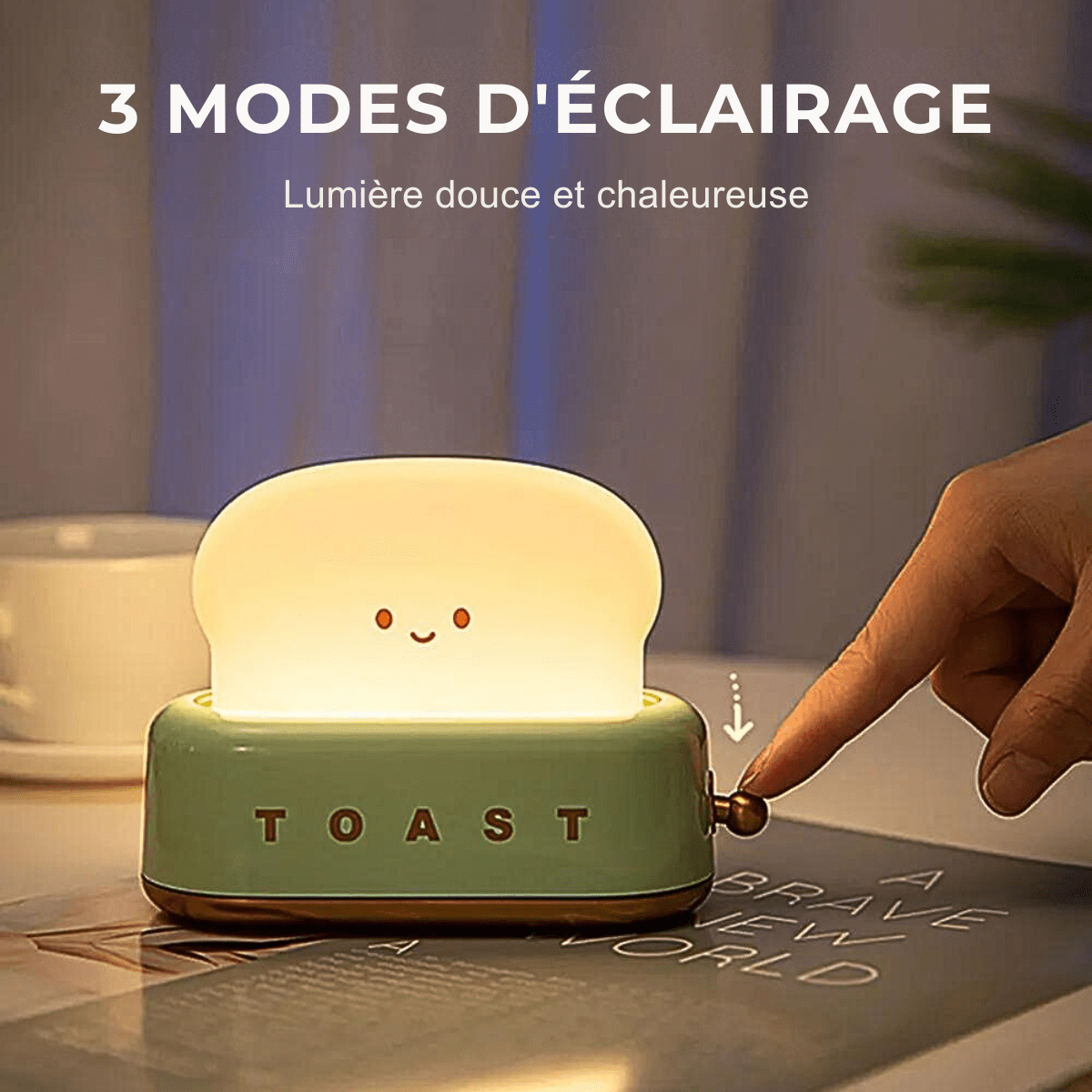 Lampe de Chevet LED Petit Pain Grillé