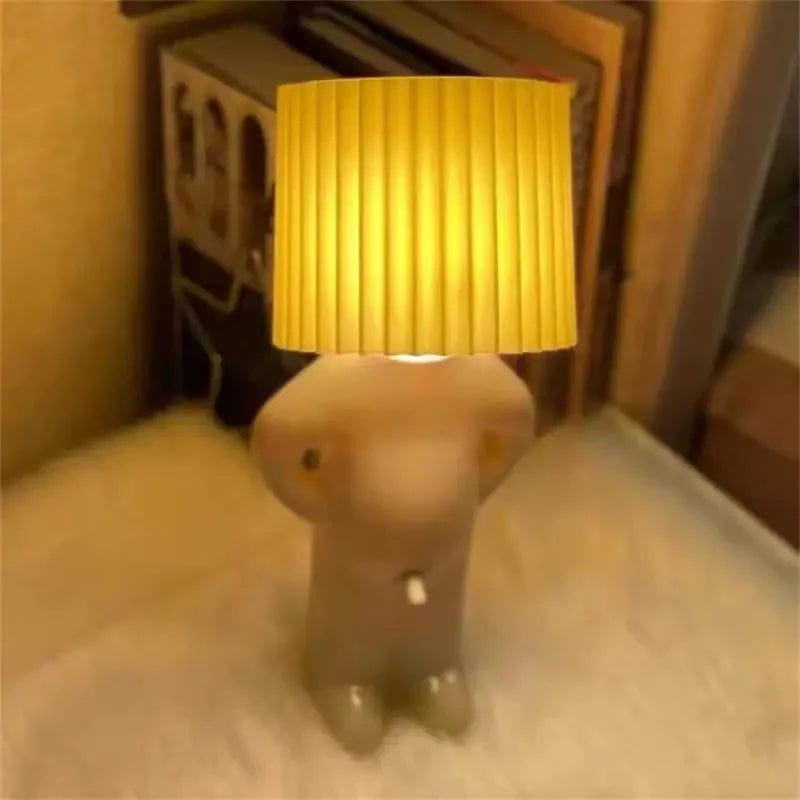 Jaune Lampe de Chevet Ludique Petit Bonhomme