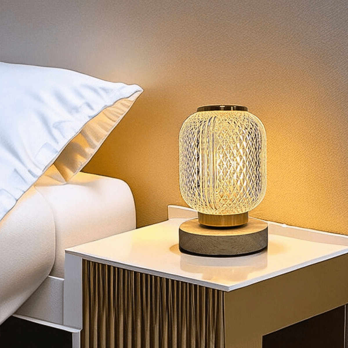 Lampe de Chevet Luminaire Crystal Nordique