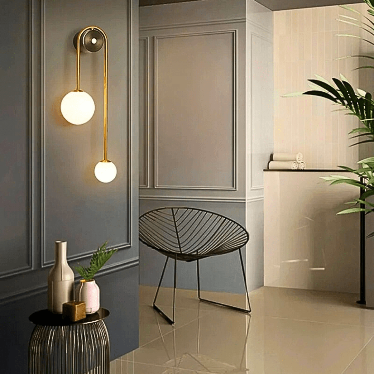 Lampe de Chevet Luminaire Glass Ball