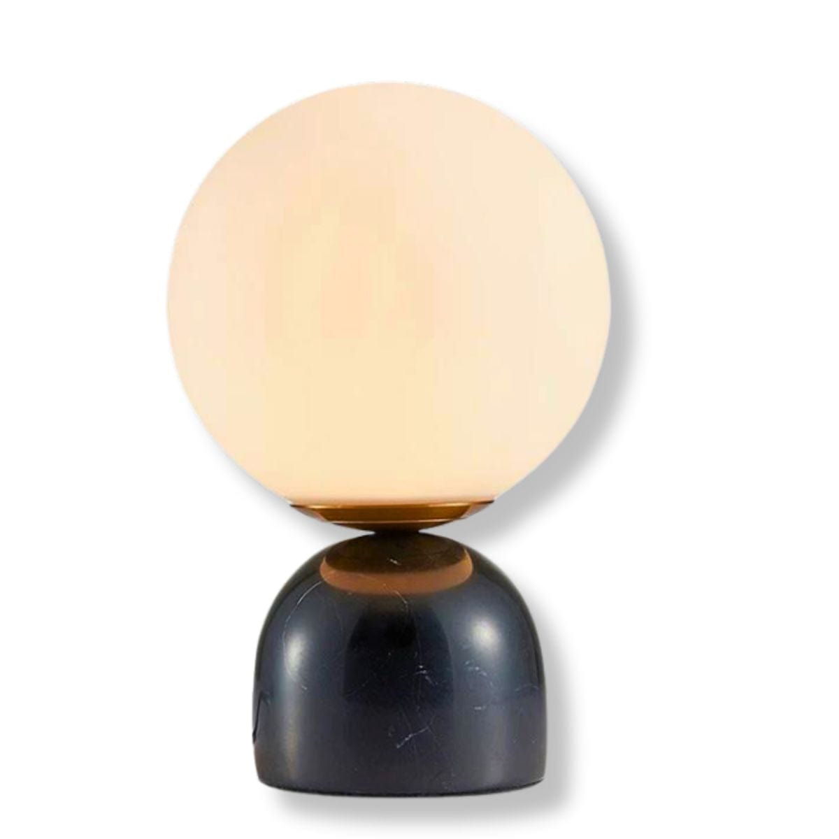 Noir / Lumière Chaude Lampe de Chevet Marbre Boule