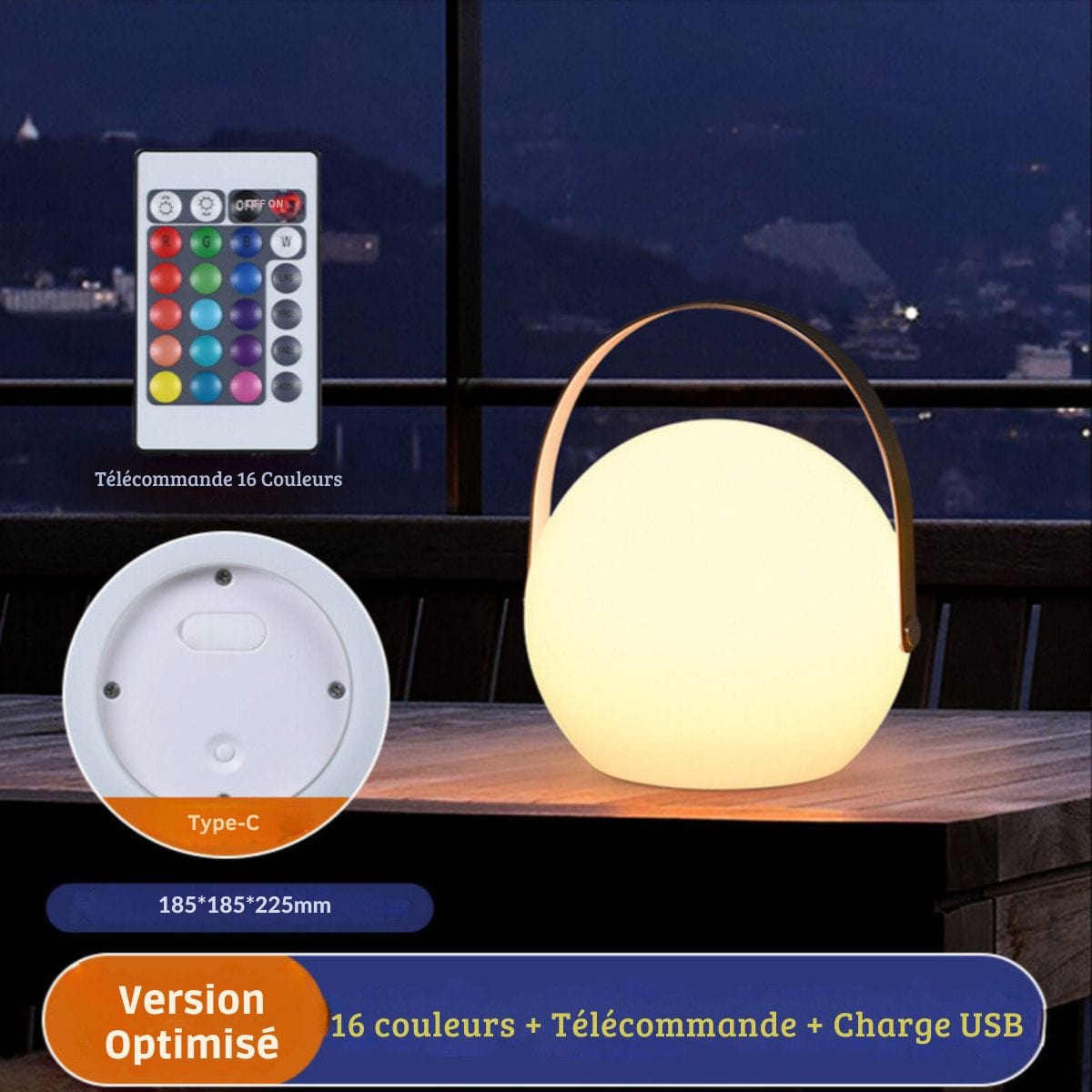 Sphère Lampe de Chevet Œuf Portable