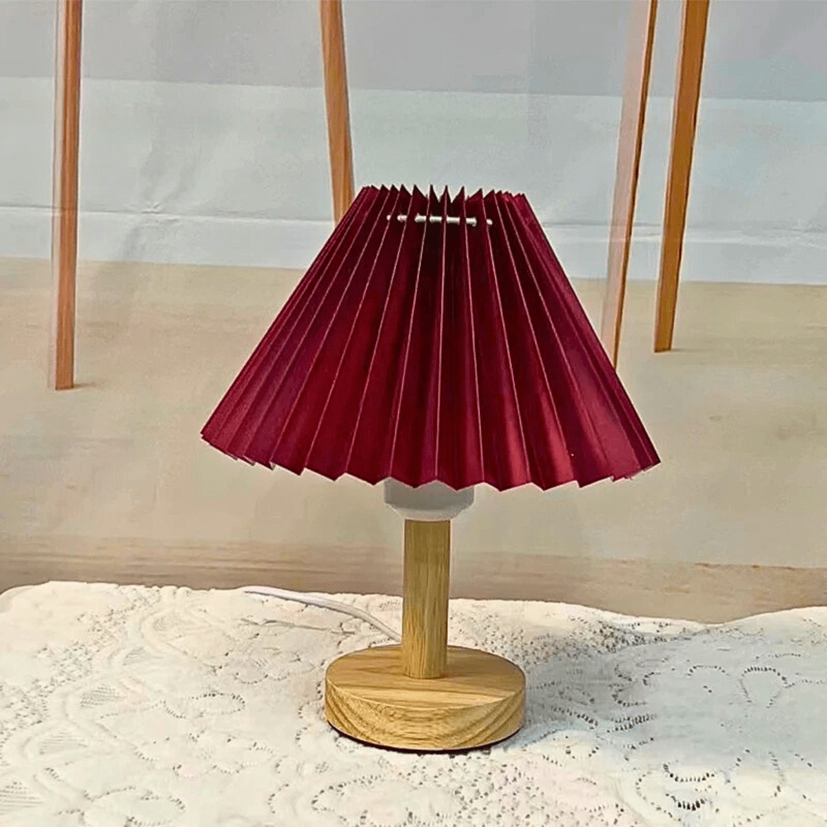 Lampe de Chevet Plissée Nordique