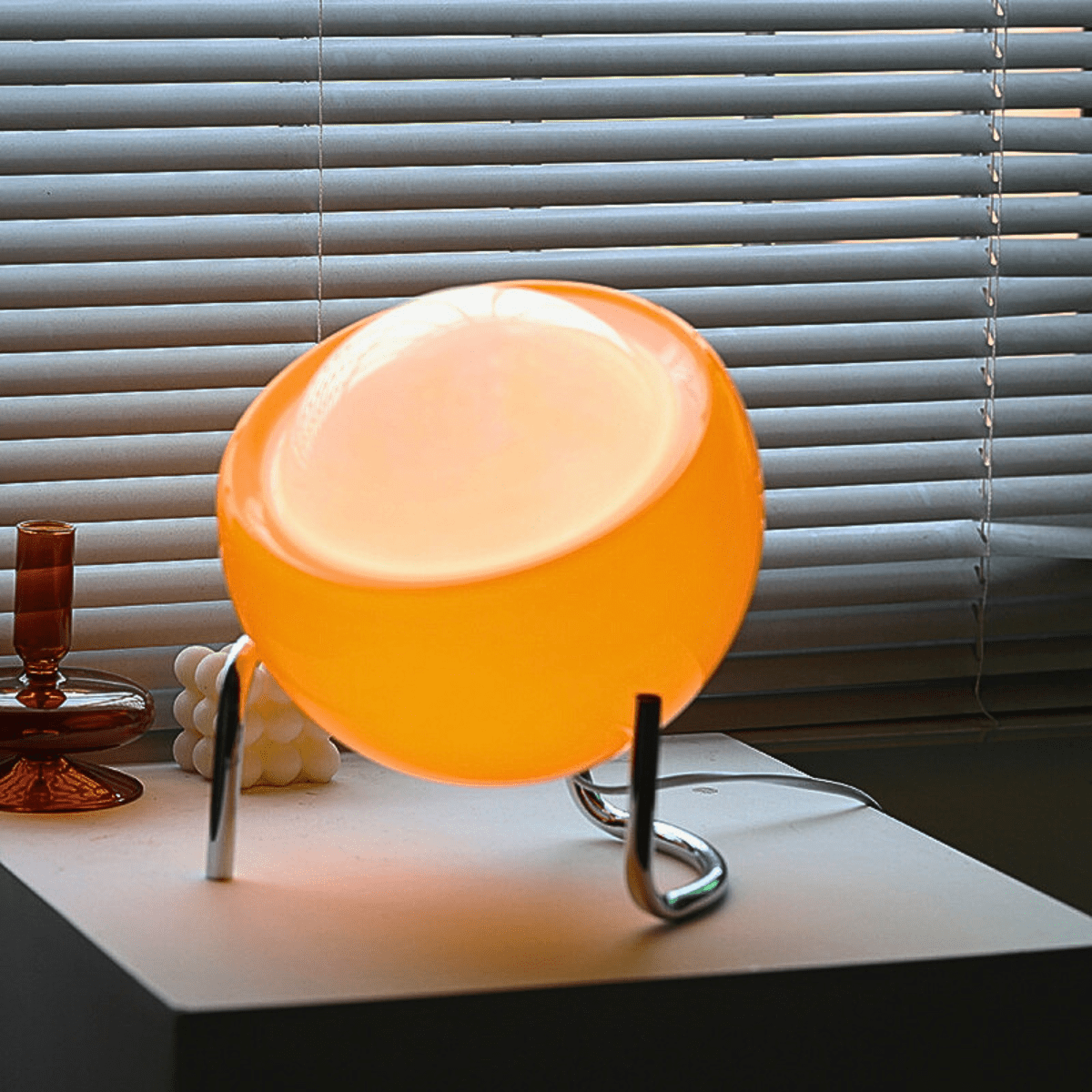 Lampe de Chevet Retro en Verre