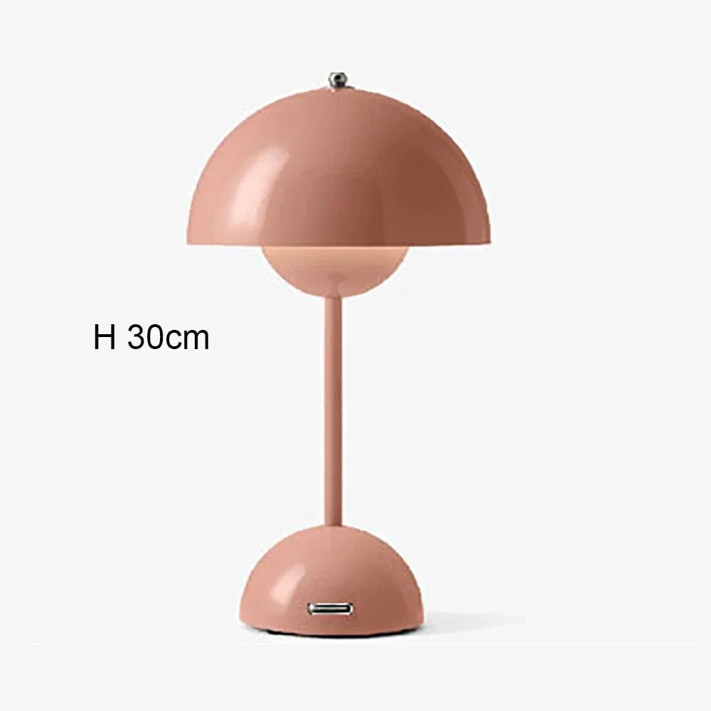 Rose Lampe de Chevet Vintage Champignon