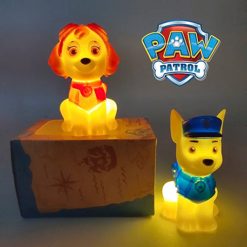 Paw Patrol-Veilleuse de dessin animé pour enfants, Chase et Skye, lampe de chevet lumineuse, jouet mignon, cadeau d'anniversaire et de Noël pour enfants